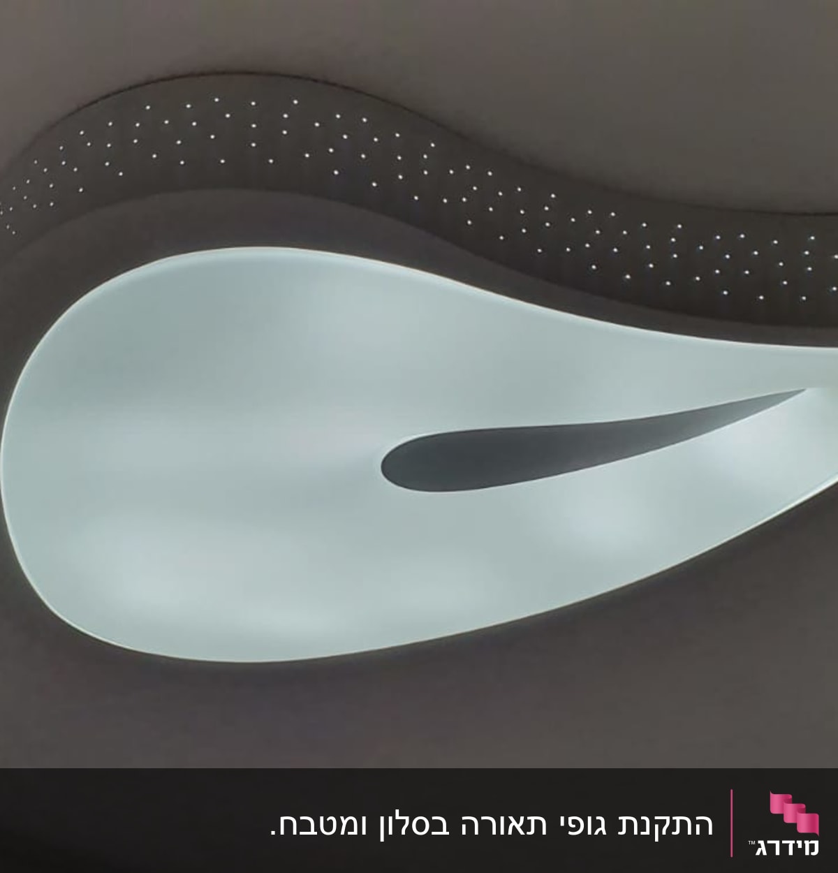 גוף תאורה מעוצב עם תאורה פנימית